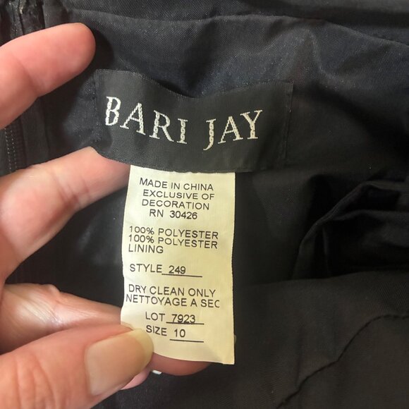 Bari Jay Black Halter Chiffon Mini Whimsigoth Dress Size 10 Party - Picture 8 of 8